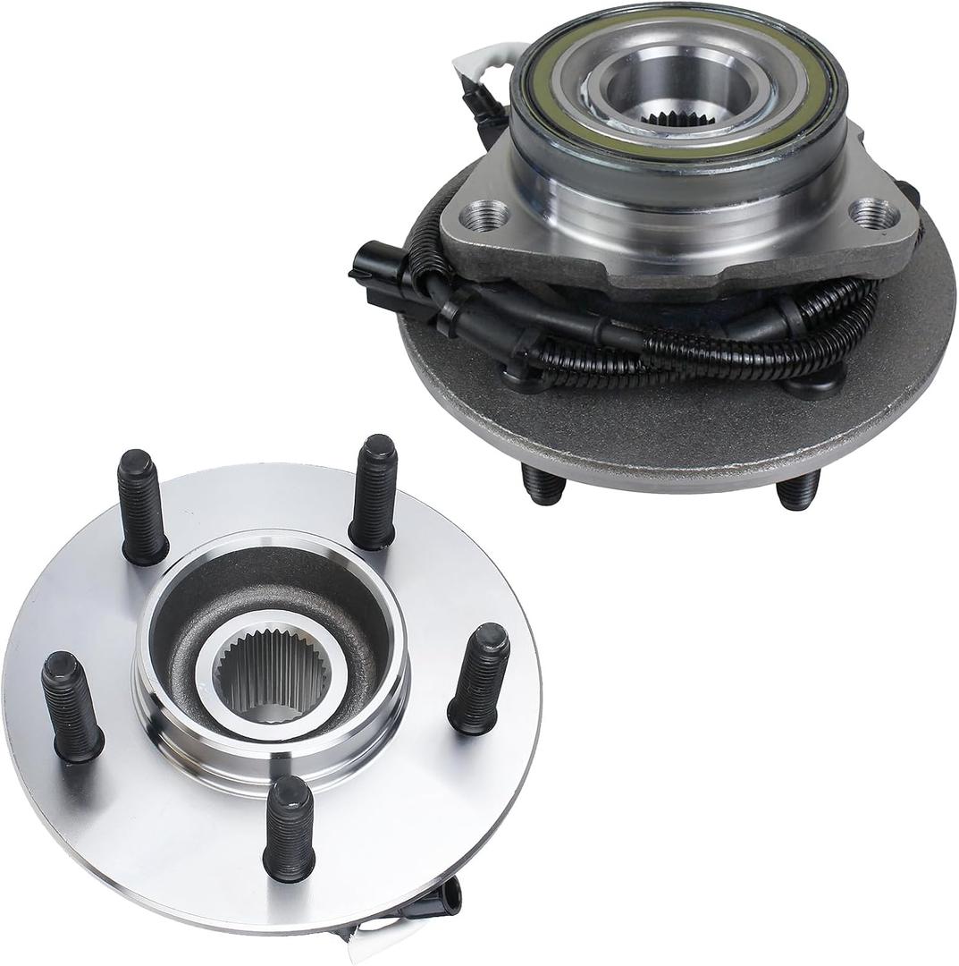 Autoround 515029 4x4 4WD Front Wheel Bearing and Hub Assembly Compatible with Ford F150 2000-2003, F-150 Heritage 2004, 5 Lugs w/ABS, Set of 2