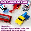 Tub Works Emergency Cars Light Up Bath Toys, 6 Pack | Water-Activated Light Up Toys Flash & Change Color | Soft, Squeezable Baby & Toddler Bath Toys | Sensory Toys with Bath Lights for Kids Bath