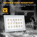 Viugreum 100W LED Flood Light Outdoor, 3000K Warm White 8000LM Super Bright Outdoor Security Light, IP67 Waterproof for Garage, Warehouse, Garden & Yard