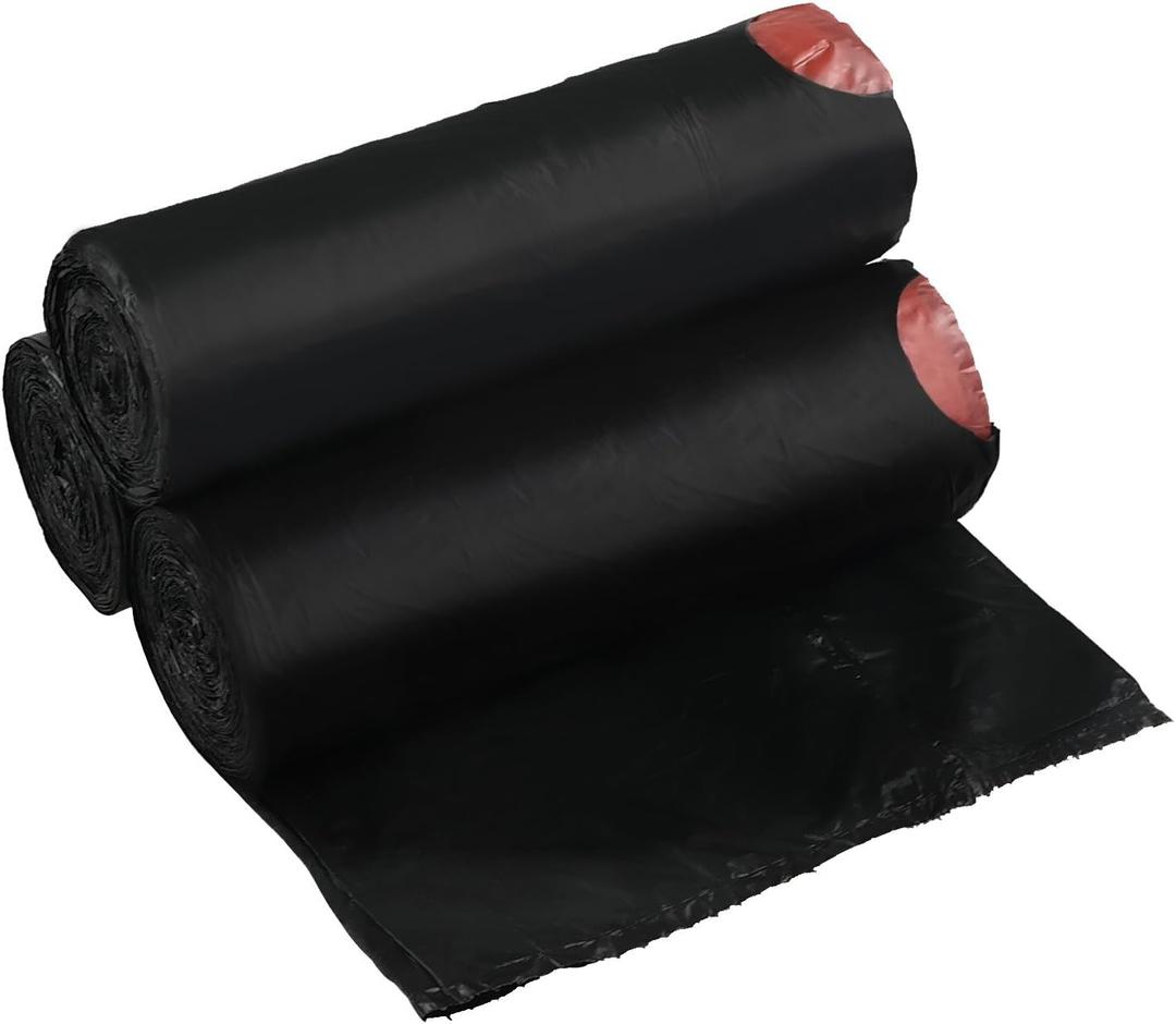 Begale 3 Gallon Drawstring Trash Bags, Black, 110 Counts/ 3 Rolls