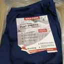 Bulk Full Flat Sheets Only, 6 Pack Quick Sort Top Bed Sheet, Color-Coded Label Threads, Wrinkle-Free Shrinkage Durable Microfiber Hotel Motel Airb&bs Essentials for Hosts (81"x96",Navy Blue)