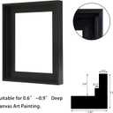Canvas Frames for 12"x16"Paintings with 0.6"~0.9" Deep Black