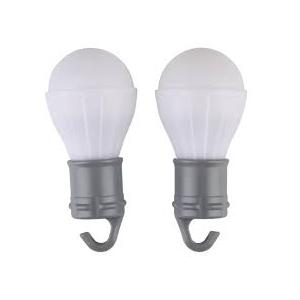 2-Pack of Portable LED Tent Light Bulbs - Indoor/Outdoor Hanging Lights with Three Settings - for Camping, Hiking, and Emergencies 