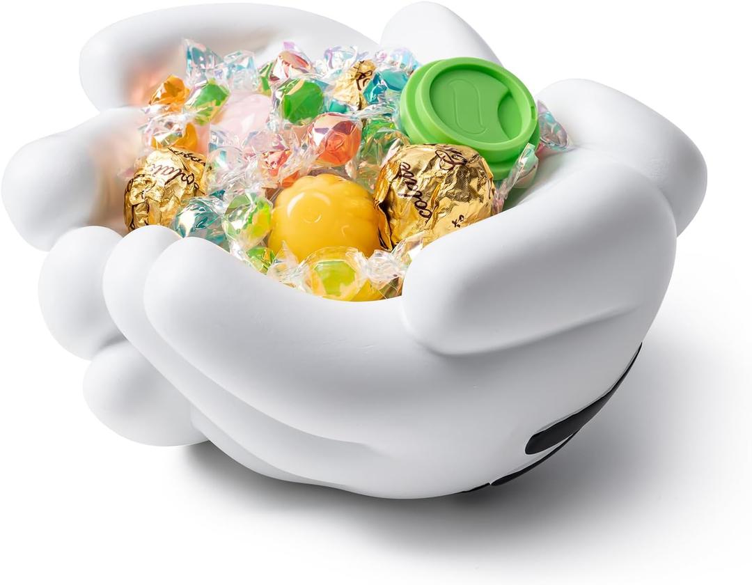 Multifunctional Resin Candy Bowl, White Cartoon Mouse Hand Shape | Cute mouse design,candy keys cosmetics holder,desktop entryway decor,resin build,home office ornament,multipurpose storage