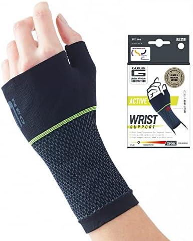 Neo-G Active Wrist Support – For Sports, Golf, Basketball, Football, Yoga, Tennis. For Sprains, Strains, Tendonitis, Injury Recovery - Multi Zone Wrist Compression Sleeve – S