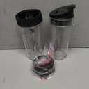 QB3001SS/ QB3000SS Blender Cups for Ninja Replacement 16oz, Fit Compact Personal Blender with Lids- 2 Pack.