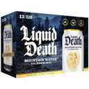 Liquid Death Still Mountain Water, Real Mountain Source, Ice-Cold Cans, Infinitely Recyclable, 12 Fl Oz (Pack of 12) (EXP 09/17/28)