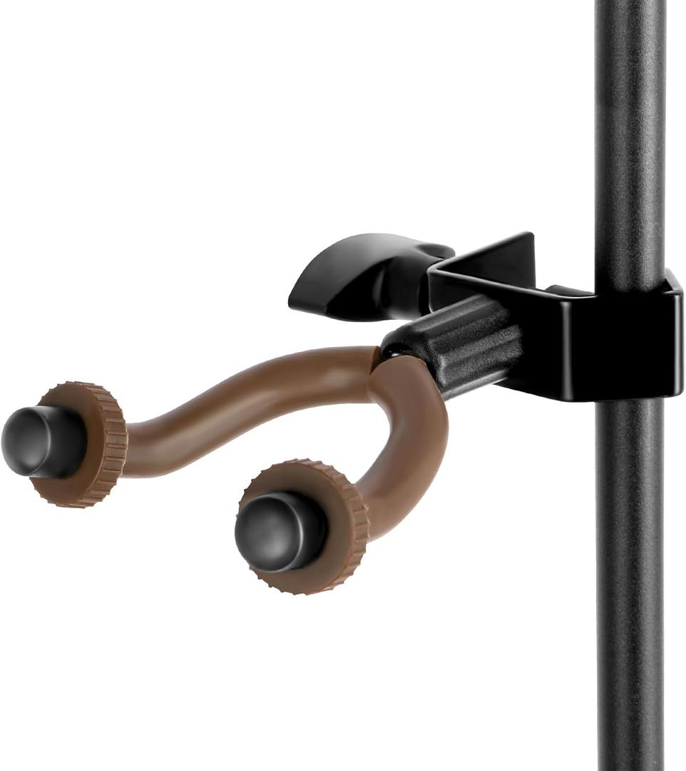 ROWELL Violin Hanger Violin & Viola Holder for Microphone or Sheet Music Stand and Desktop Viola Hanger No Need to Punch Holes Dual-Use Violins Mic Stand for Stage Shows,Home Studio Practices
