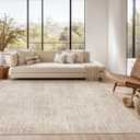 Valenrug Washable Rugs 8x10 - Non Slip 8x10 Area Rugs for Living Room, Stain Resistant Area Rugs for Bedroom, Foldable Machine Washable Area Rug(8'x10', Brown)