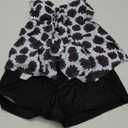 ROSE GAL Rosegal Women Plus Size Modest Tankini Swimsuit Handkerchief Sunflower Cinched Boyleg Swimwer (3X, Black_1)