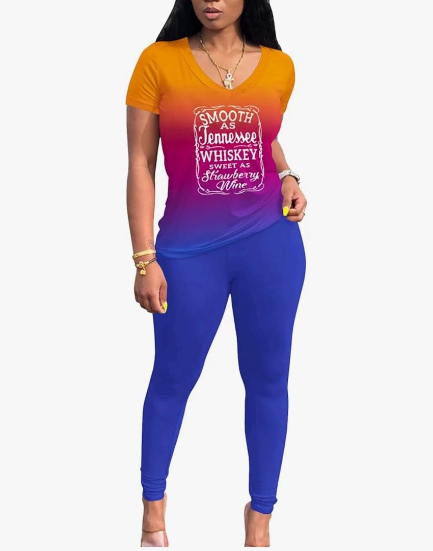 Lounge Sets for Women 2 Piece Summer Casual Jogger Workout Outfits Short Tops Long Pant Sweat suit leggings set,XXL