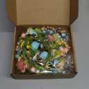 6 PCS Easter Egg Candle Rings Wreaths Artificial Easter Colorful Egg Berry Flower Candle Rings Holder Mini Spring Wreath for Holiday Party Home Kitchen Table Centerpiece Door Wall Window Chair Decor