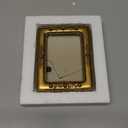 SIKOO 2.5x3.5 Vintage Picture Frames, Small Picture Frame, Wallet Size, Ornate Picture Frames, Mini Photo Frame, Table Top Display and Wall Mount, Antique Home Decor, Bronze