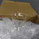 Zopeal 50 Pcs Champagne Glasses 5 oz Disposable Plastic Martini Glasses Unbreakable Wine Cups Stackable Stemmed Champagne Coupe Party Stem Cups for Valentine's Day Wedding Birthday Bar (Clear)