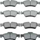 Front & Rear Ceramic Disc Brake Pads for 2006-2013 Mercedes-Benz GL320 GL350 GL450 GL550 ML320 ML350 ML450 ML500 ML550 R320 R350 R500 (D1122 D1123)