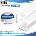 20 Feet Rubber Weather Stripping Door Seal, Extra Thick D-Shape Self Adhesive Door Seal Large Gap Door Weather Strip for Window Door Frame Insulation Soundproofing Blocks Cold Drafts Noise - White