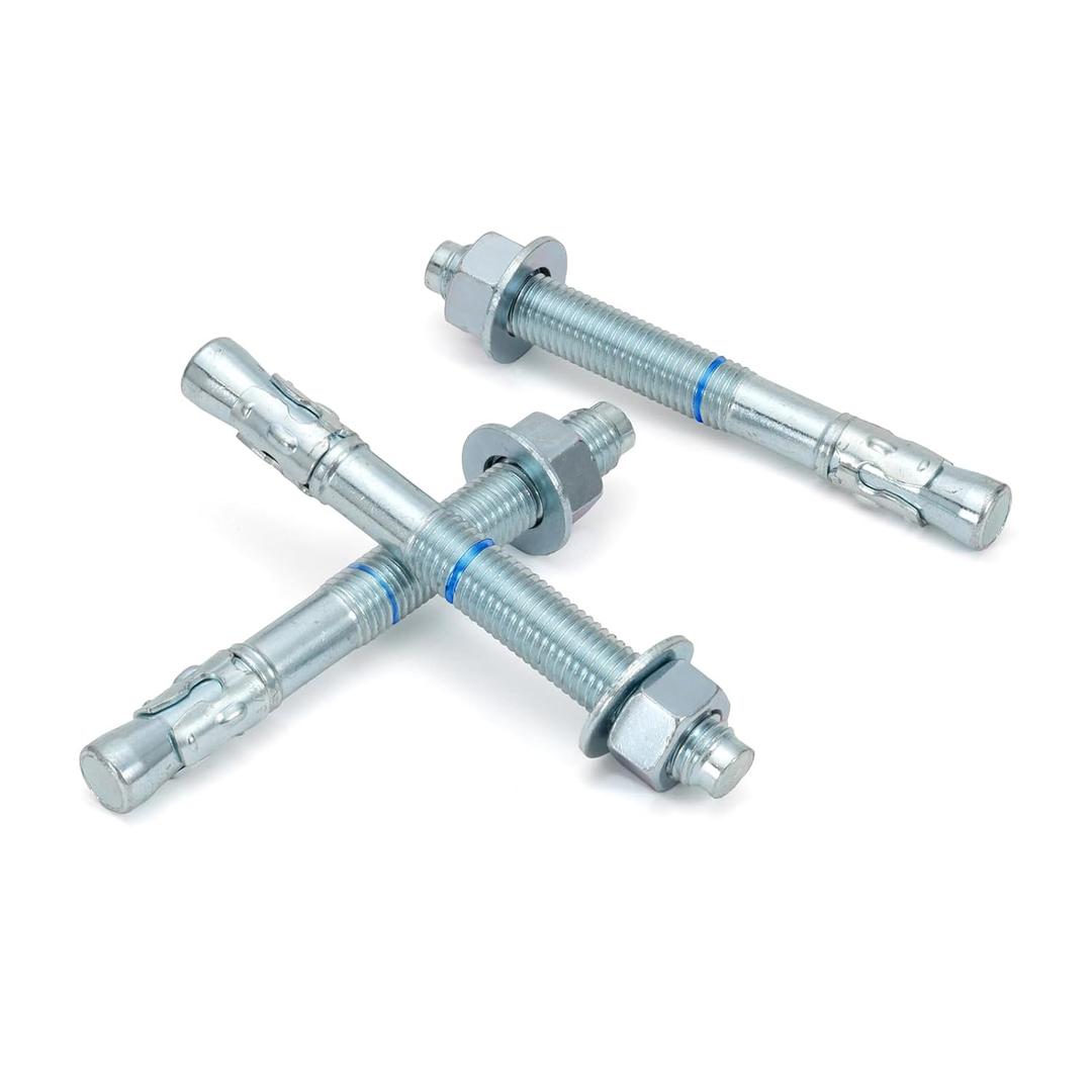 3/4" x 7" Concrete Anchors (20 Pack) 3/4 inch Wedge Anchors Bolts Zinc Plated