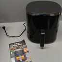 Amazon Basics 6-Quart Air Fryer with Easy View Window, 8 Preset Menus, 1550W, Black
