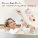 Dry Brushing Body Brush, 3 Pack Wooden Body Brush with Soft and Stiff Bristle, Exfoliating and Cellulite Body Scrubbers, Improving Blood Circulation, Suitable for All Kinds of Skin