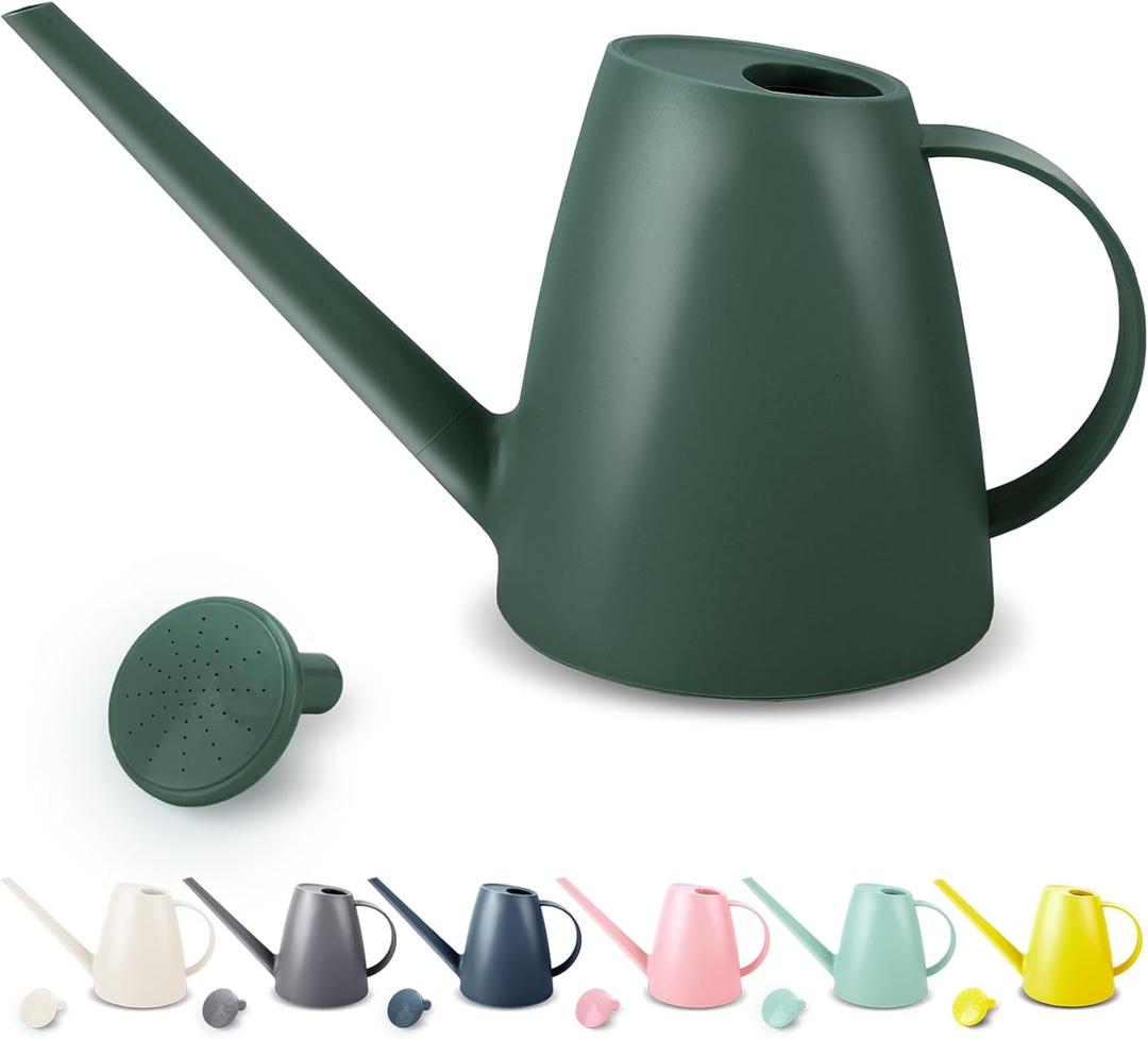 Watering Can for Indoor Plants, Small Watering Cans for House Plant Garden Flower, Long Spout Water Can for Outdoor Watering Plants 1. 8L 1/2 Gallon (Dark Green)