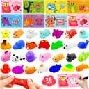 28 Packs Valentine Mochi Squishy Toys with Valentine Cards Animal Squishies for Kids Valentines Day Gift Exchange Classroom Prizes Valentine Party Favors Supplies