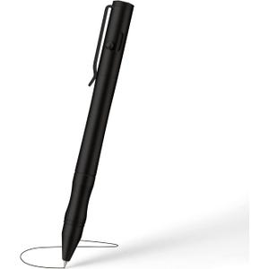 Origin-Joy 1 Pack Stainless Steel Bolt Action Pen Set, Heavy Duty EDC Pocket Gel Tactical Pen With 4 Ballpoint Refills (Black Sandblasting)