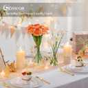 Glasseam Cylinder Glass Vases for Centerpieces: 12 Pack Clear Flower Vase Bulk 4" 6" 8" 10" Hurricane Floating Pillar Candle Holder - Modern Centerpiece for Wedding Dining Home Table Decor