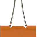 JAM PAPER Colorful Binder Clips - Large - 1 1/2 Inch (41 mm) - Orange Binderclips - 12/Pack