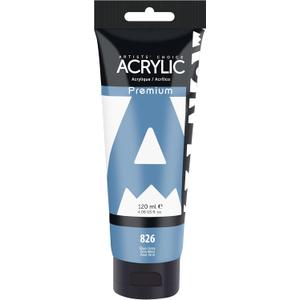 AUREUO Blue Grey Acrylic Paint, 4 Fl Oz / 120ml Single Tube, Rich Pigment Art Craft Paints for Canvas, Rocks, Wood, Ceramic, Fabric - Art Supplies for Beginners, Professionals, Artists