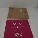 Meh Magenta Cat Face 12 x 12 Wood Wall Sign Plaque