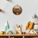 TLESKE Vintage Fall Farmhouse Cottage Round Wall Art Decor Framed 10x10, Dark Cottagecore Autumn Canvas Wall Art Prints Artwork, Country Forest Wall Hanging Room Door Decor for Bedroom Kitchen