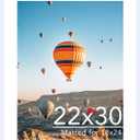 JCJMY 22x30 Picture Frame with 18x24 Mat, Display Photo 18x24 with Mat or 22 x 30 Without Mat, Wall Hanging Large 22 by 30 Poster Frame with Plexiglass, White