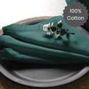 Cloth Dinner Napkins Textured - Perfect Everyday Use Table Napkins - Soft Durable Washable Ideal for Party Wedding Christmas Easter Set of 12-18x18 inches Teal Green Napkins