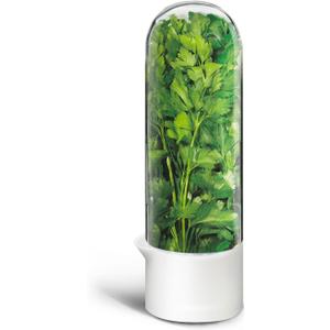 Herb Keeper for Refrigerator, Herb Saver for Refrigerator, Vegetable Preservation Bottle for Cilantro, Mint, Parsley, Asparagus, Keeps Greens Fresh for 2-3 Weeks (1PCS)