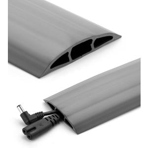 Bates- Floor Cord Cover, 6ft Cable Cover, Gray, Cord Cover Floor Cable Cover, Cord Protector, Cord Hider Floor, Extension Cord Cover, Cable Cover Floor, Cable Floor Cover, Cable Covers for Cords