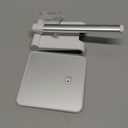 OMOTON Cell Phone Stand, Adjustable Angle Height Desk Phone Dock Holder for iPhone Air 17 Pro Max/Plus/XS/XR, Samsung Galaxy S20 / S10 / S9 / S8 and Other Phones (3.5-7.0-Inch),Silver