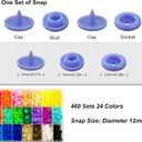 Plastic Snaps with Snap Pliers, 460 Sets 24-Colors Snap Buttons for Sewing, Snap Fasteners Kit for Sewing, Clothing, Crafting