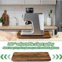 Appliance Slider, Sliding Tray for Coffee Maker, Coffee Pot Slider for Countertop, 360 Rolling Tray Appliance Slider for Kitchen Appliances- Rustic Brown (9.5 X 14)