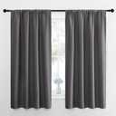 NICETOWN Blackout Curtains Panels for Bedroom - Thermal Insulated Rod Pocket Window Blackout Drapes/Draperies for Living Room (2 Panels, W42 x L63 inches, Grey)