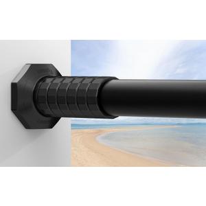 Tension Curtain Rod No Drilling, Heavy Duty 51-168 Inch, Black