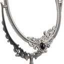Feyarl Small Vintage Makeup Mirror Floral Tabletop Oval Vanity Mirror with Stand Dressing Room Swivel Double Sided Elegant Decorative Mirror Embossed Frame (Pewter)