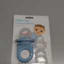 Frida Baby Push Pop Feeder, Baby Fruit Food Feeder to Safely Introduce New Foods, Fresh + Frozen, Silicone, BPA Free, Dishwasher Safe | 3 Count, Blue