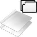 2 Pcs Large Flat Cookie Sheets No Edges and 2 Pcs Silicone Baking Mats Aluminum Cookie Pan with Baking Mats Reusable Rectangular Oven Trays for Cooking Desserts Cupcakes, 16" x 13"