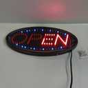 Neon Sign OPEN, AGPtek 19x10inch LED business open sign advertisement board Electric Display Sign, Two Modes Flashing & Steady light, for business, walls, window, shop, bar, hote