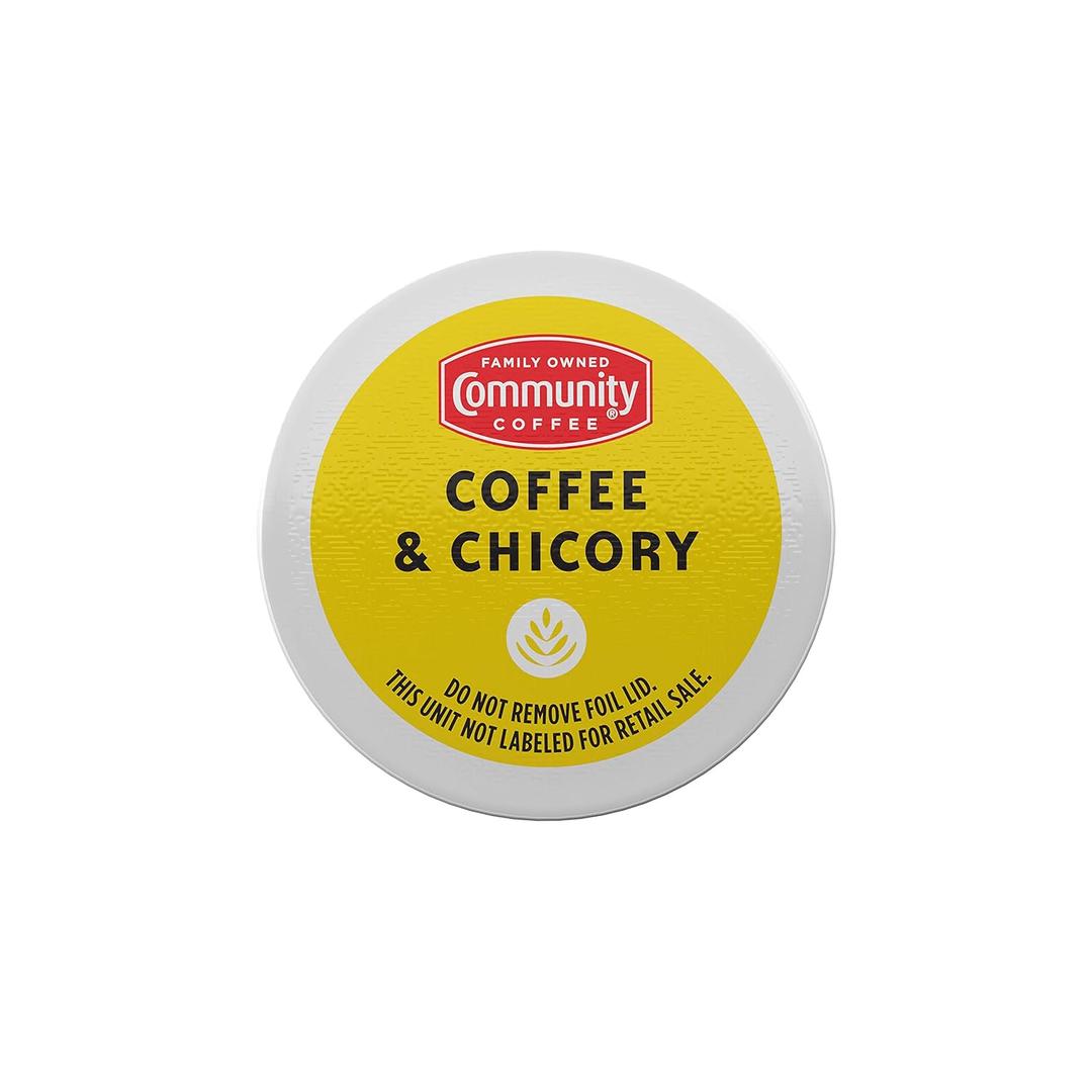 Community Coffee & Chicory 18 Count Coffee Pods, Medium Roast, Compatible with Keurig K-Cup Brewers
