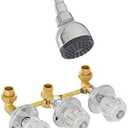 Homewerks Worldwide 10-B83WCHB Three-Handle, One-Spray Bathtub and Shower Faucet Set, Chrome Finish