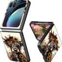 Slim Fit for Motorola Razr Plus 2025/2024 Case,[Hard PC Back][Wireless Charging Support] Anti-Scratch Shookproof Protective Cover for Moto Razr 50 Ultra,Sunflower Highland Cow