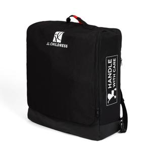 J.L. Childress Compact Travel Stroller Bag for Airplane - Fits Most Compact-Fold Single Baby Strollers, Compatible with UPPAbaby MINU, GB Pockit, Nuna TRVL & More, AirTag Compatible - Black