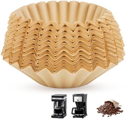 150 Count Coffee Filters Compatible with Bunn 8-12 Cup, Unbleached Paper Coffee Filters, Basket Style Coffee Filters 8-12 Cup, Commercial Coffee Filters for Smooth Brewing at Home or Cafe