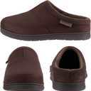 RockDove Men's SoftStride Faux Suede Memory Foam House Slipper with Indoor Outdoor Sole (Brown)